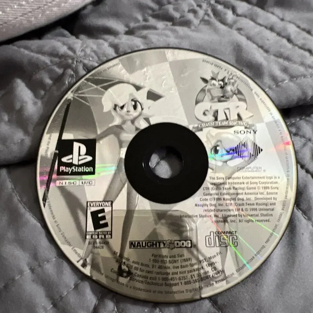 CTR: Crash Team Racing (PlayStation 1, 1999) Disk Only‎